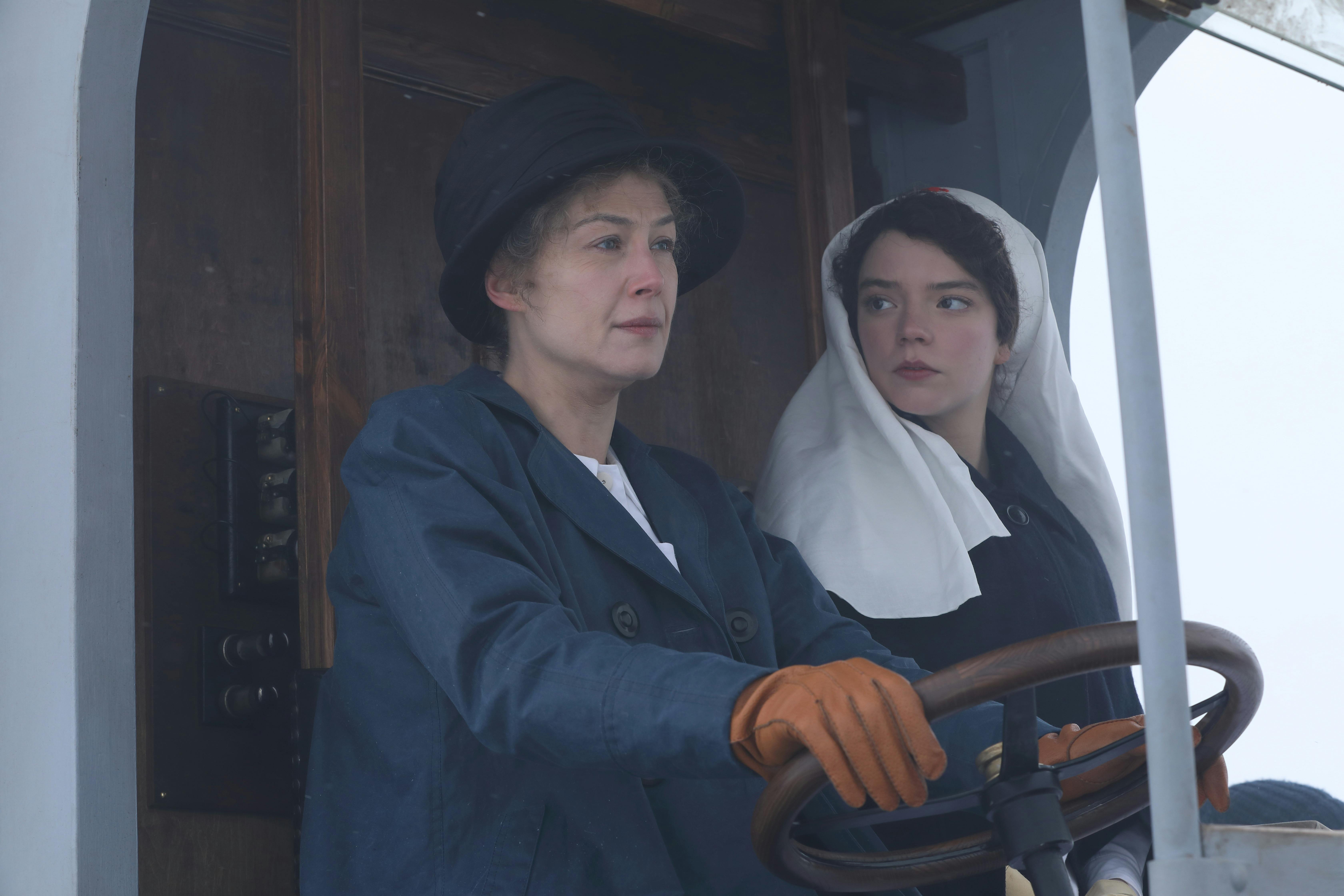 Marie and her daughter drive a WWI ambulance.